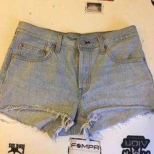 Levi Denim High Waisted Cutoff Shorts